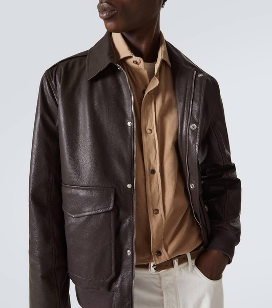 Leather blouson