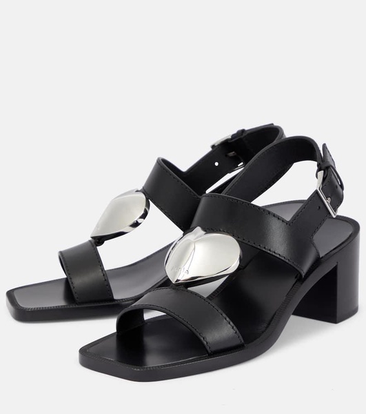 Le Cœur leather sandals