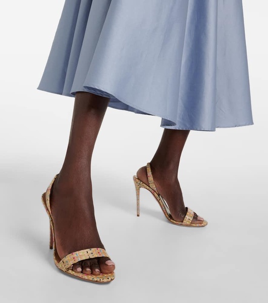 So Nude 105 raffia slingback sandals