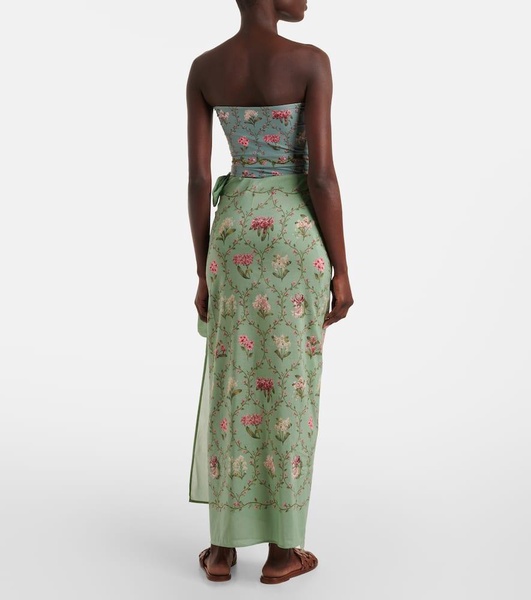 Lavanda cotton and silk beach cover-up