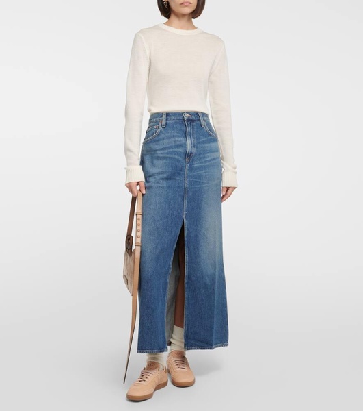 Leif denim maxi skirt