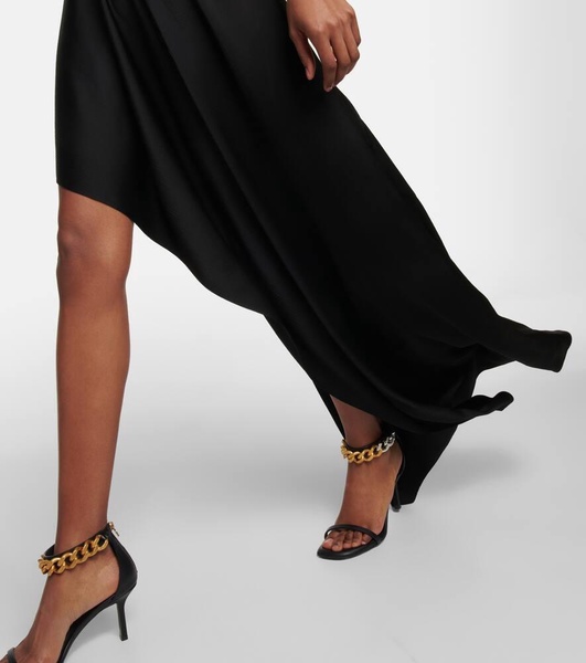 Embellished halterneck mdi dress