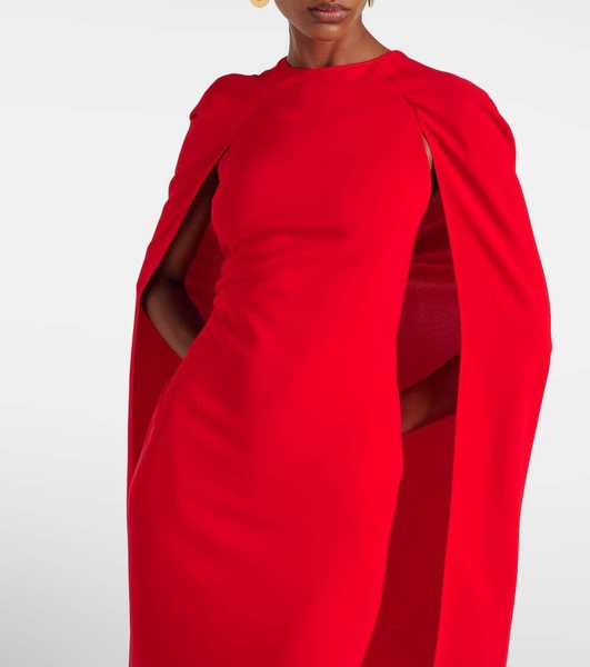 Caped midi dress