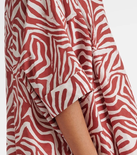 Printed cotton and silk shirt