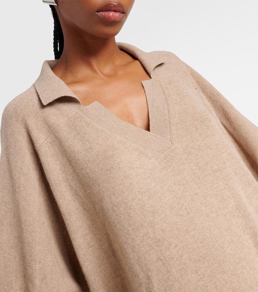 Cashmere and wool polo sweater