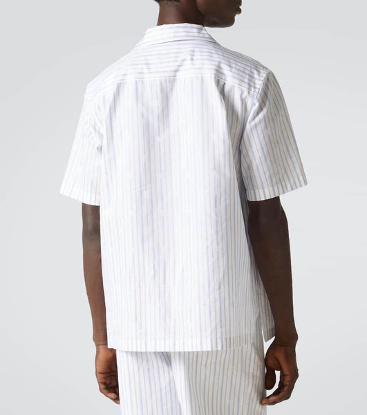 Striped cotton bowling shirt