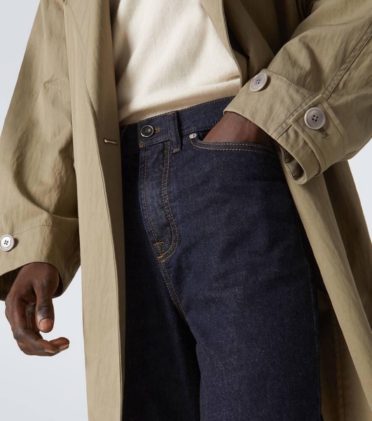 Mid-rise straight jeans