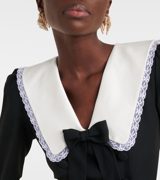 Bow crystal-embellished earrings