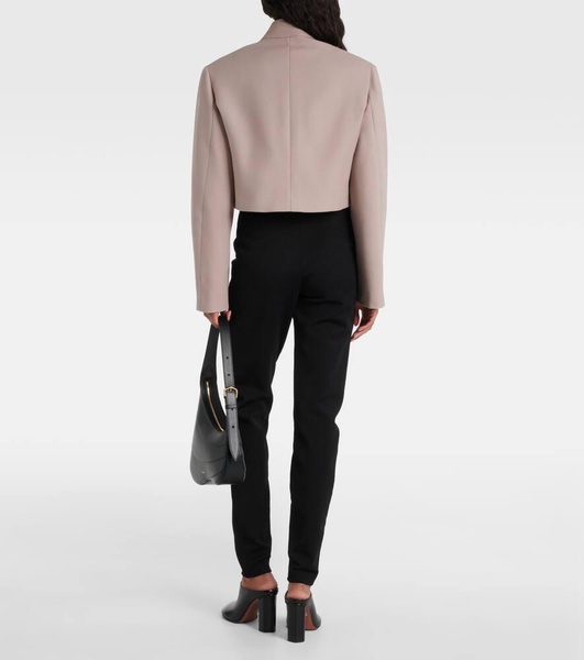 High-rise gabardine leggings