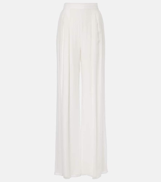 Bridal Lampo silk chiffon wide-leg pants