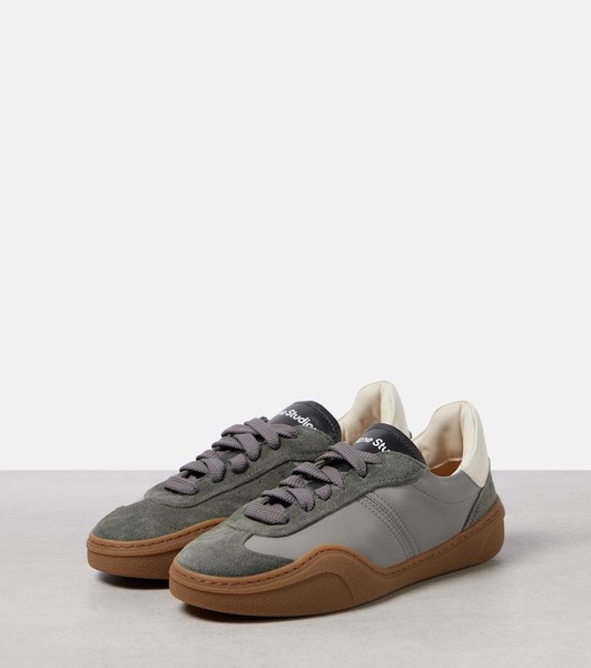Bars suede and leather sneakers