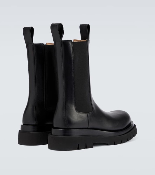 Lug leather ankle boots