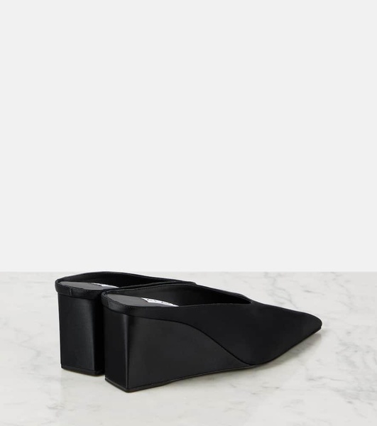 Cube 75 satin wedge mules