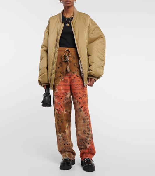 Bandana tie-dye cotton piqué pants