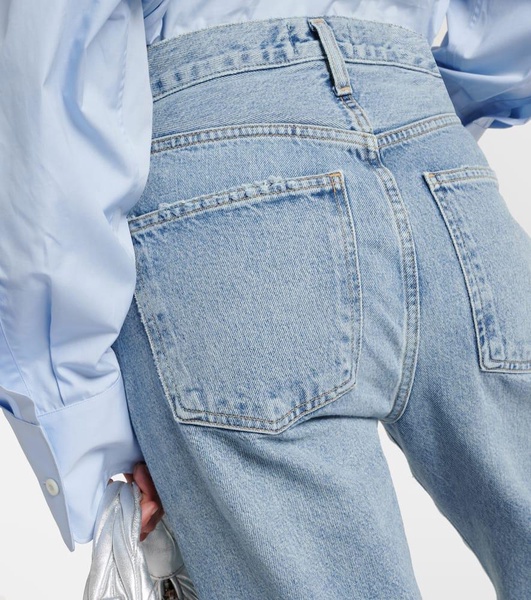 90s distressed mid-rise straight jeans