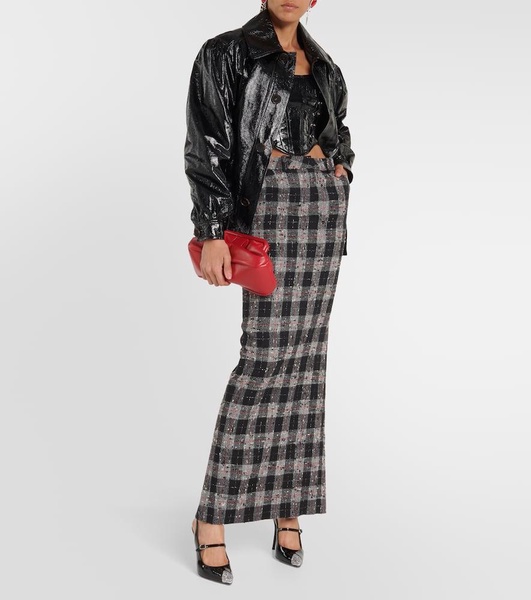 Oversized leather jacket