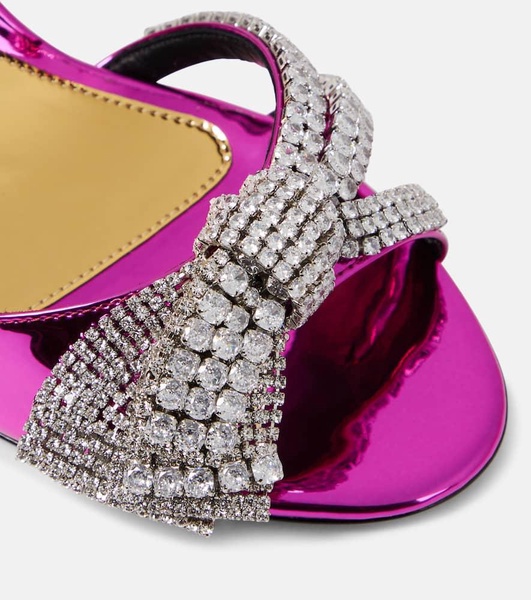 Shooting embellished mules