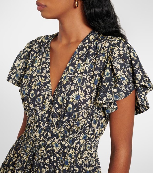 Lyria floral cotton-blend midi dress