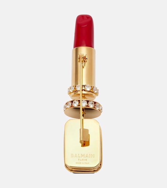 Lipstick embellished brooch