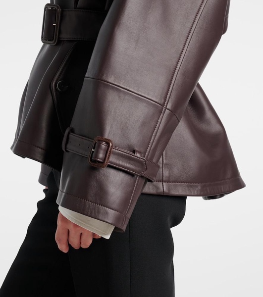 Tim caped leather jacket