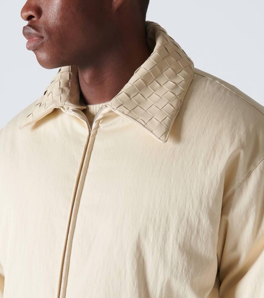 Intrecciato cotton-blend twill down jacket