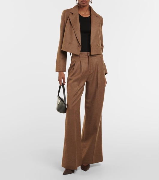 x EmRata Joan wool wide-leg pants