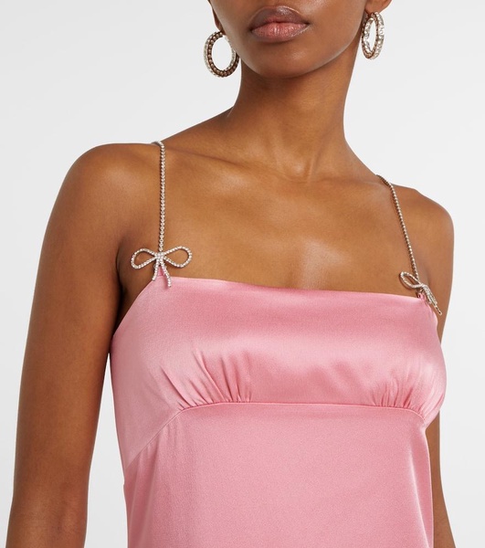 Envers embellished satin midi dress