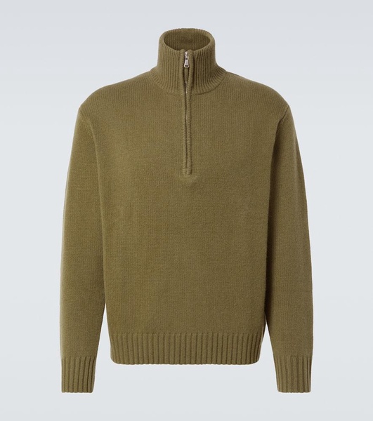 Half-zip cashmere sweater