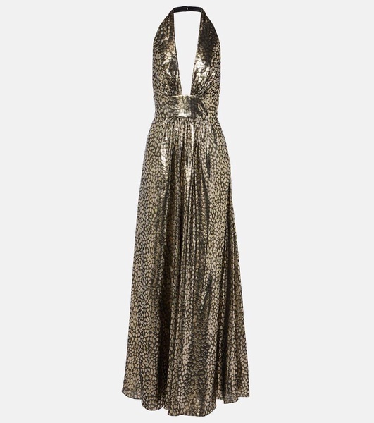 Ivy leopard-print open-back maxi dress