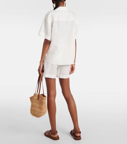 Prague linen bowling shirt