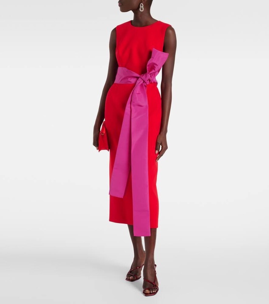 Bow-detail midi dress