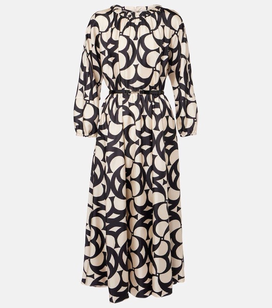 Nina silk twill maxi dress