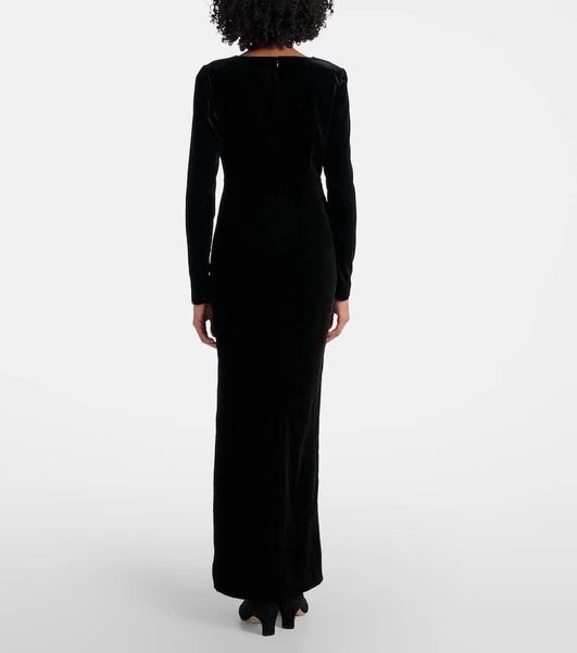 Velvet maxi dress