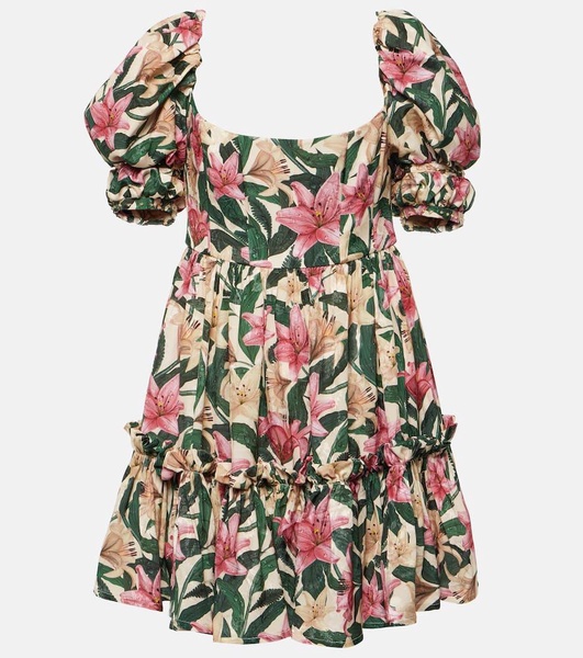 Alaria Rocio ruffled floral minidress