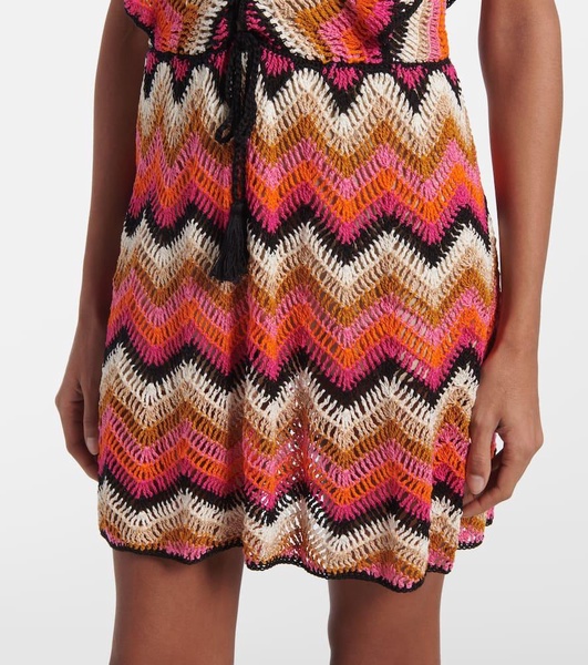 Melissa cotton crochet minidress