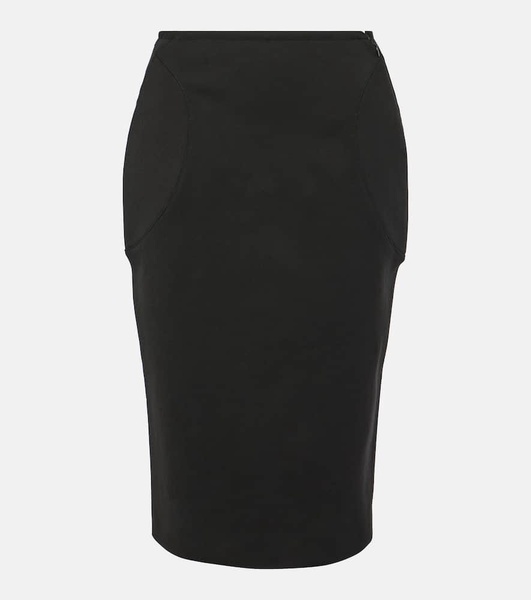 Ruched pencil skirt