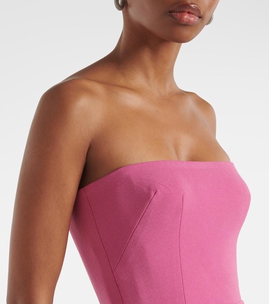 Strapless midi dress
