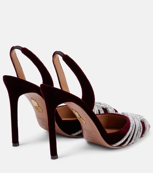 Gatsby 105 embellished velvet slingback pumps
