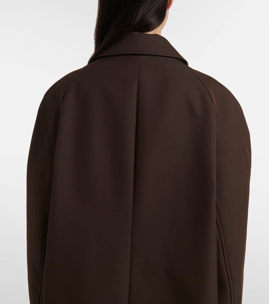 Wool and cotton-blend coat