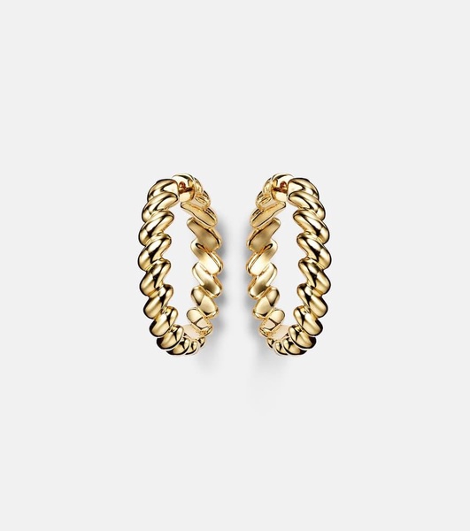 Coil 18kt gold hoop earrings