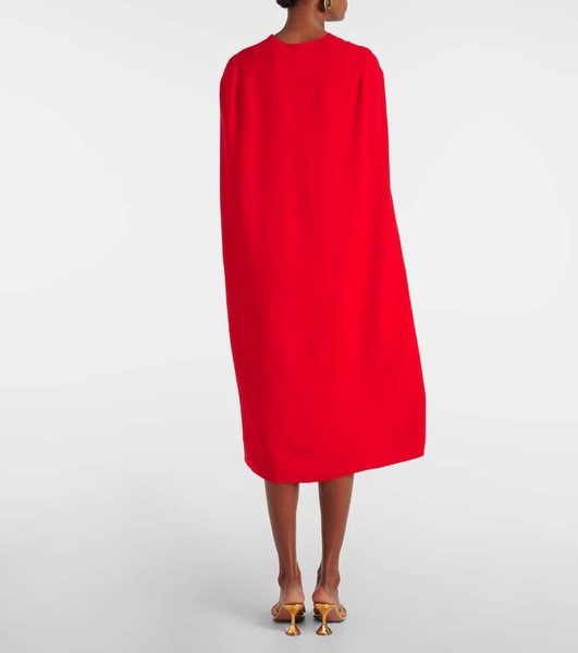 Caped midi dress