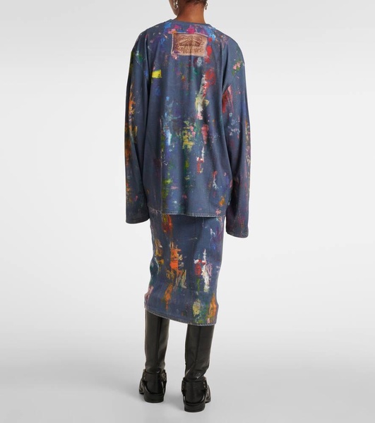 Edden printed cotton-blend T-shirt