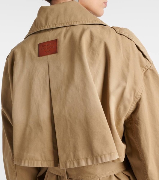Cotton twill trench coat