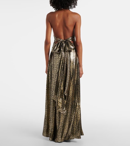 Ivy leopard-print open-back maxi dress