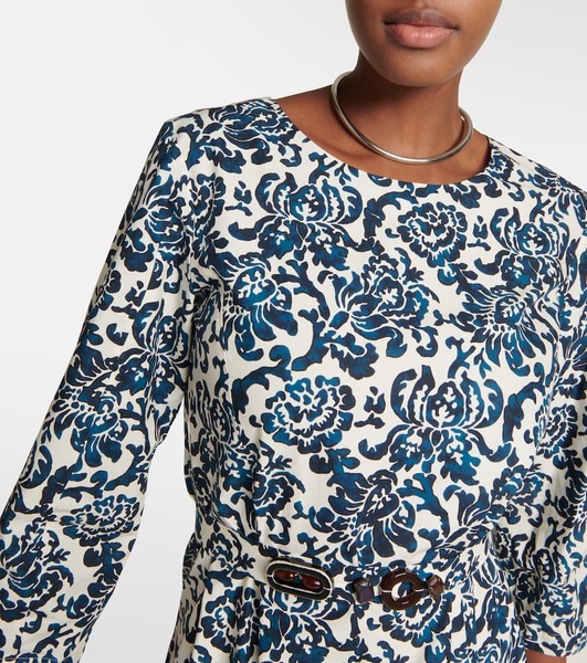 Betty floral cotton poplin midi dress