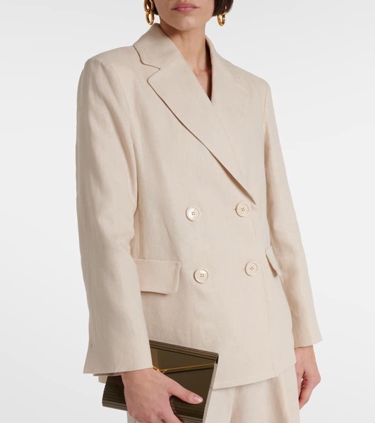 Laura double-breasted linen blazer 