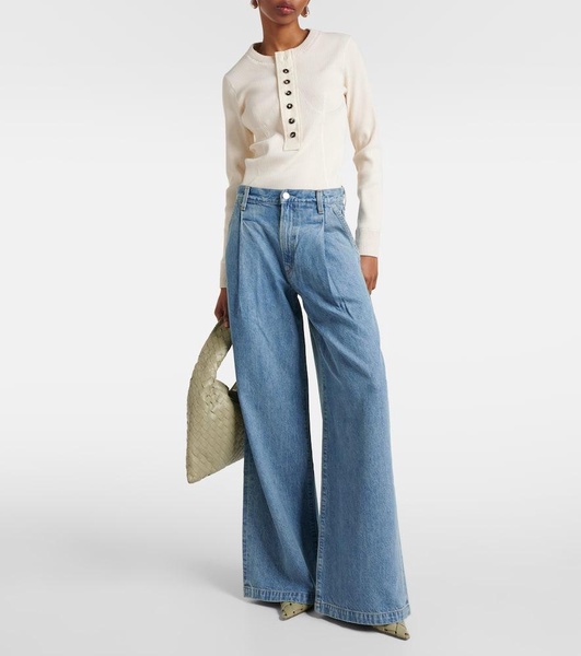 Ellis mid-rise wide-leg jeans