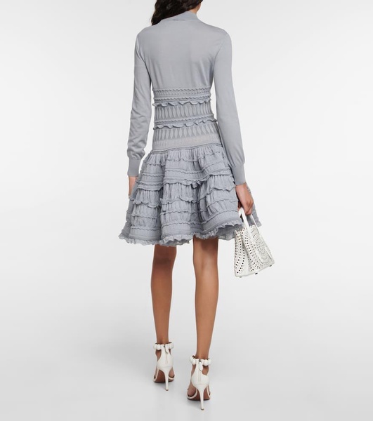 Crinoline virgin wool minidress