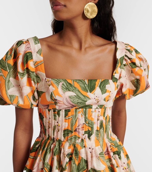 Caramelo Lirio floral cotton minidress