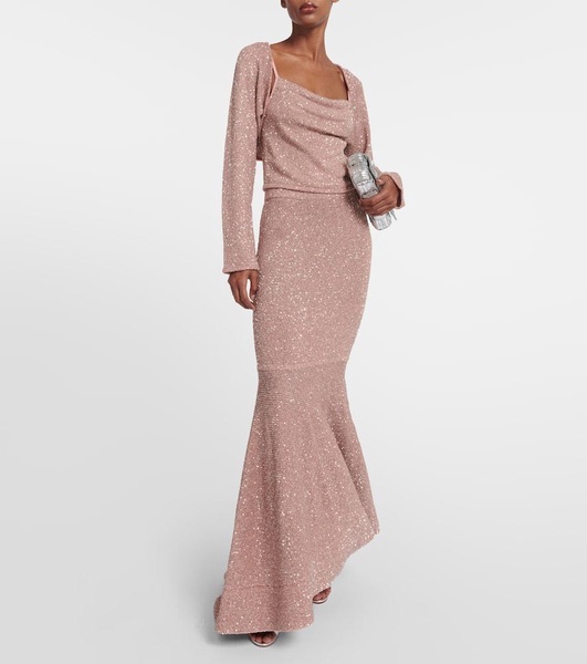 Alimia metallic knit shrug
